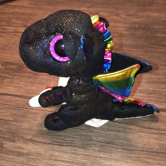 Ty Beanie Boo’s Anora Plush Dragon Toy Rainbow Stuffed Rare Retired 6" NWT New - Picture 3 of 6